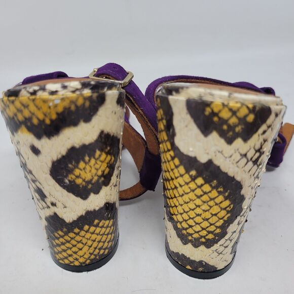 INGA Genuine Snakeskin Leather Shoes Heels Made Italy, US sz 6, EU 36, PYTHON - Picture 4 of 8